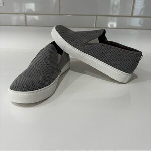 Steve Madden Zarayy Grey Perforated Slip-On Sneakers - Size 8